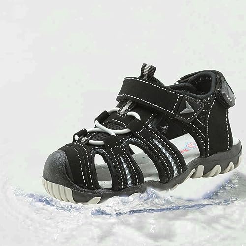 Children's Boys And Girls' Soft Sole Open Toe Sports Beach Sandals Front And Rear Bag Non Slip Toddler Sandals Size 53