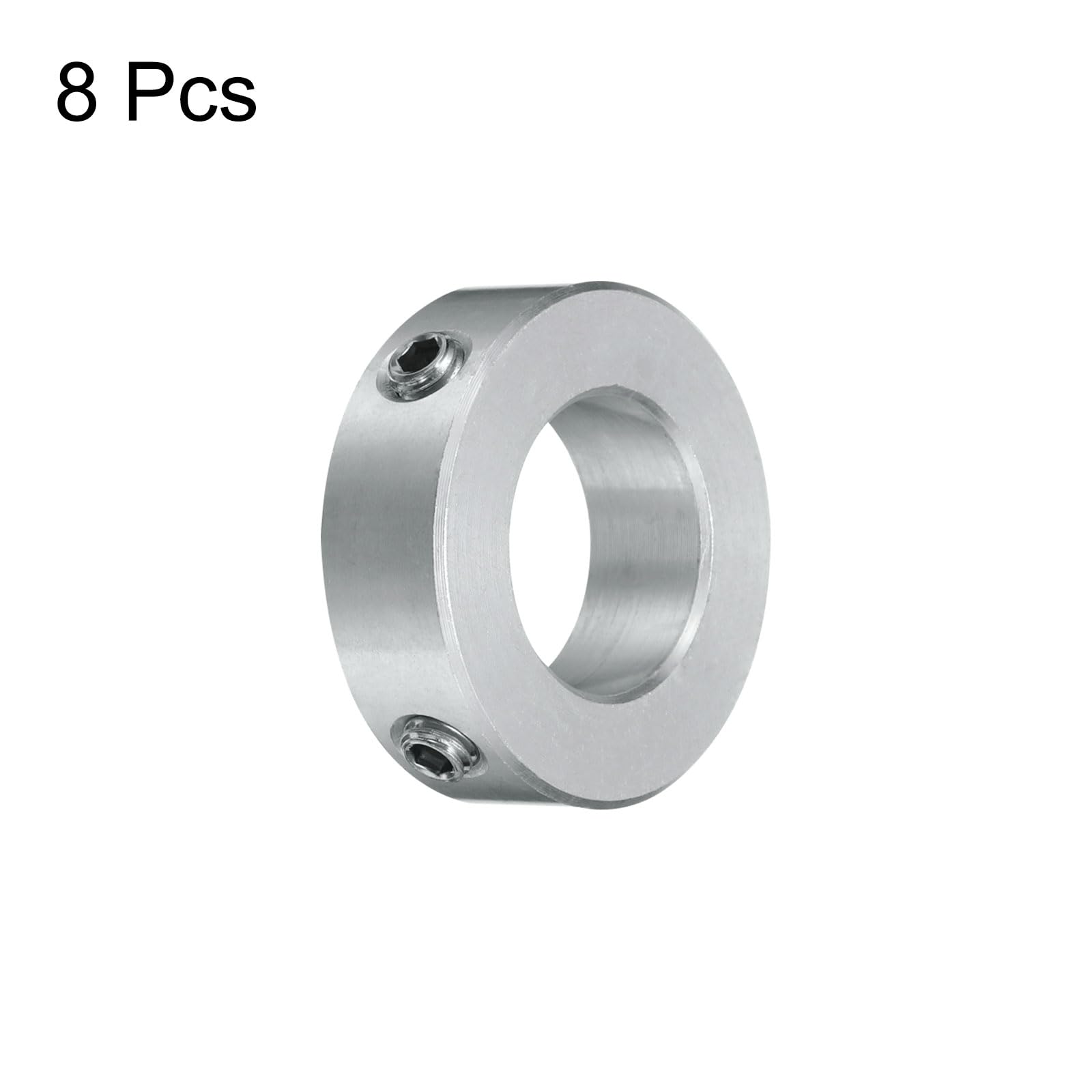QUARKZMAN 8pz Collari a Vite Fissaggio 18mm Foro, Collari per Albero Alluminio, 32mm OD e 10mm Spessore, Collare a Vite di Bloccaggio, Collare Arresto per Guida Albero Lineare