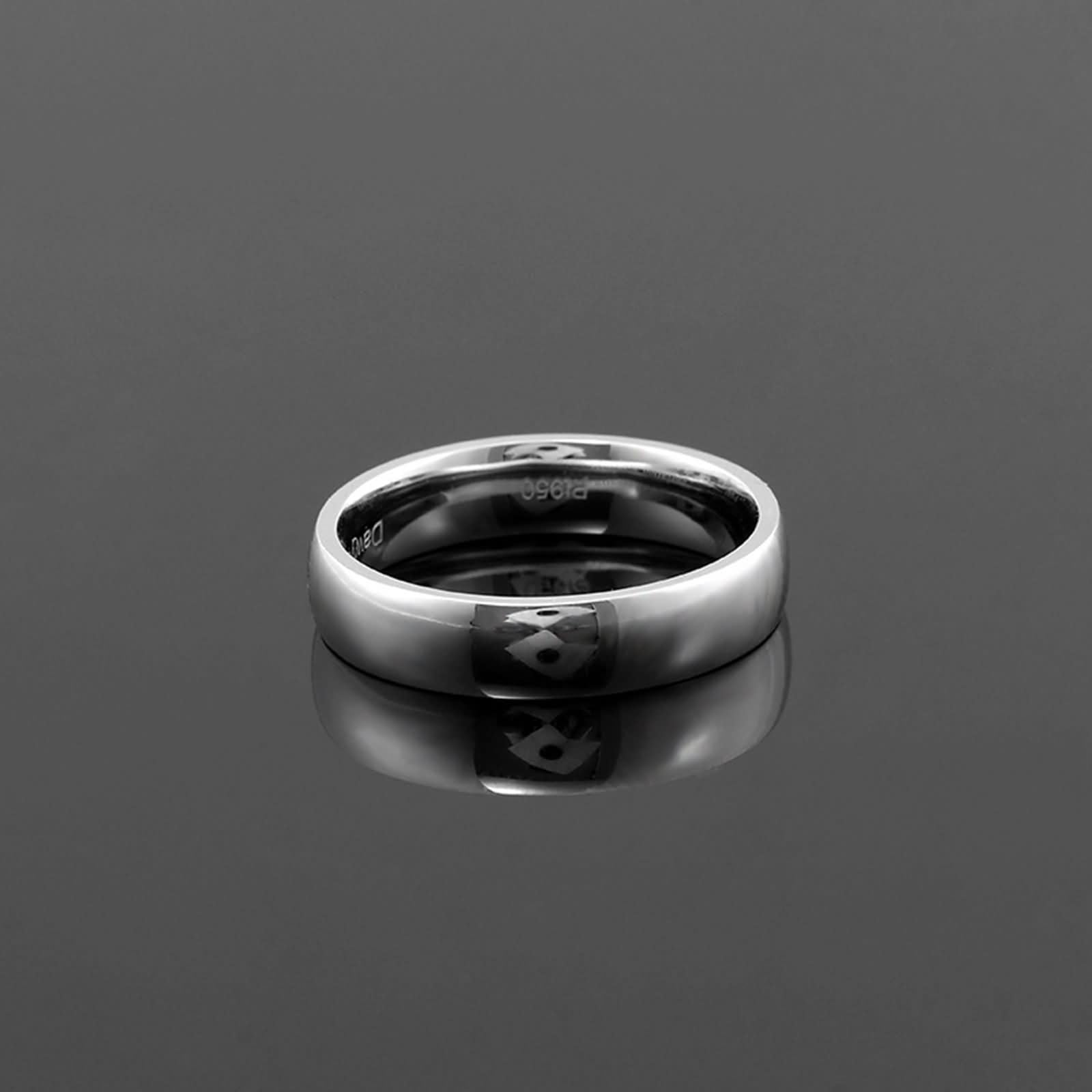 Anillo de oro blanco de 9 quilates/14 quilates/18 quilates para hombre sin piedras preciosas, anillos para hombre redondo simple