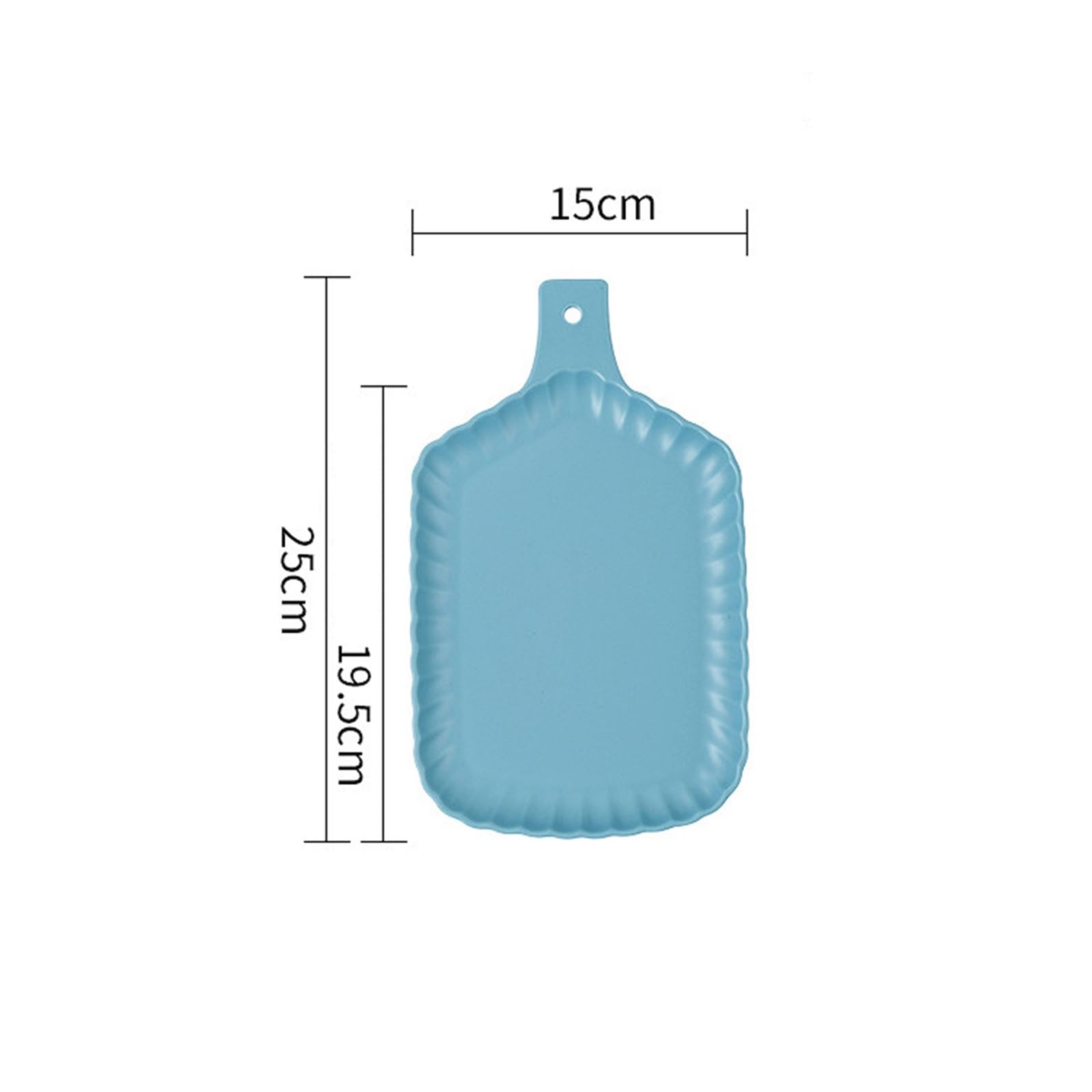 Piatto da forno Grande Teglia Da Forno In Ceramica Con Motivo Merletto Manici(Blue,Piccolo)