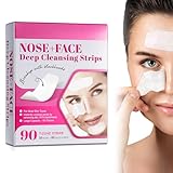 Blackhead Remover Strips for Face, 90 Pcs Nose Pore Strips Set, Deep Cleansing Blackhead Remover Nasal Strip for All Skin Types, Women & Men
