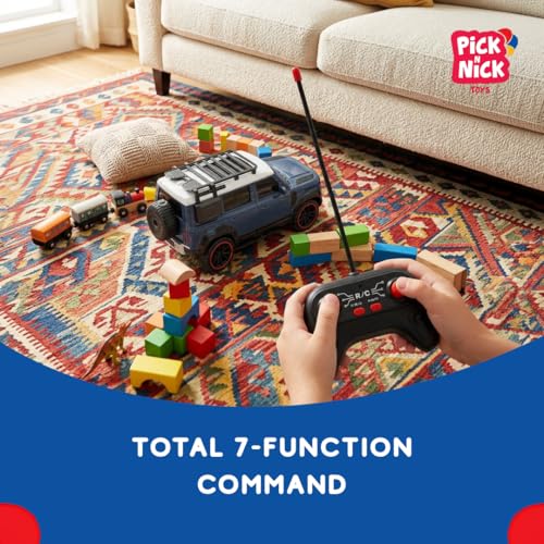 Image of Defender Remote Control Car Toy for Kids | 1:18 Scale RC SUV | Water Spray Feature, Music & Auto Mode | Realistic Off-Road Toy Car for Boys & Girls Age 4+