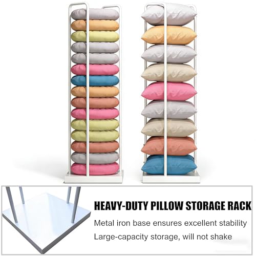 Estante multiusos resistente metálico para guardar almohadas y cojines de sofá en casa 6