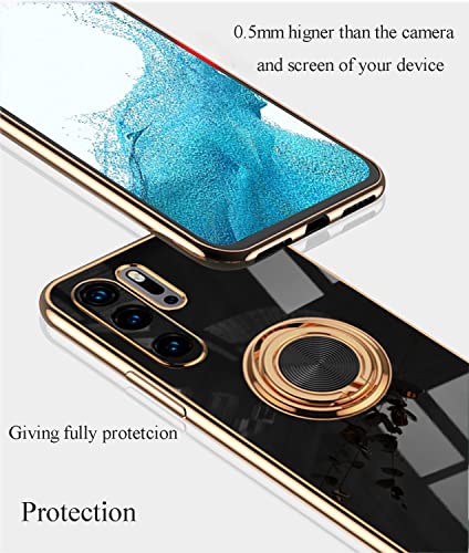 Coque Huawei P30 Pro silicone fine antichoc a support metal integre
