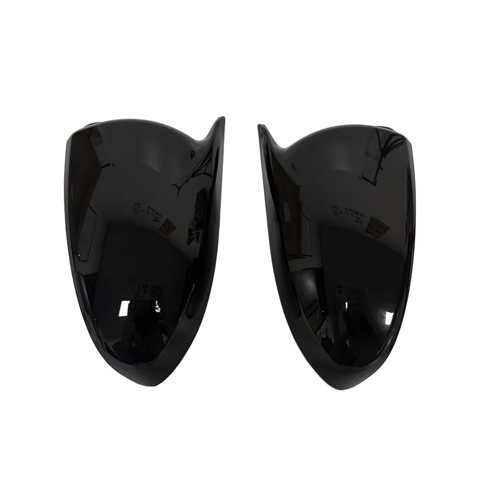 Wymiana czapek do Benz do Smart For Fortwo W451 2008-2014 2x naklejka samochodowa pokrywa wsteczna osłona skrzydła zewnętrzna obudowa wykończenia osłony tylnej (czarny połysk) (węgiel)