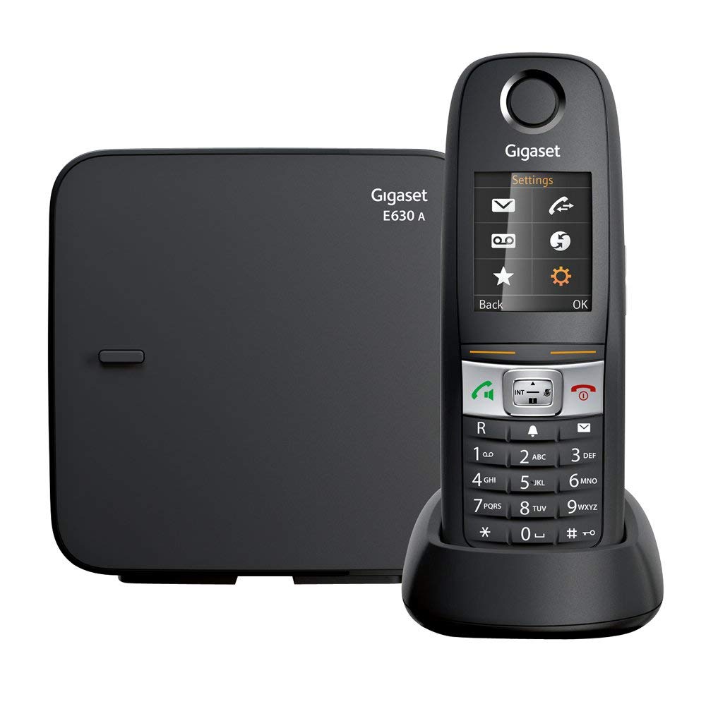 GigasetE630A - Robust Cordless Phone with Answering Machine - Water-Resistant, Dust-Protected, black