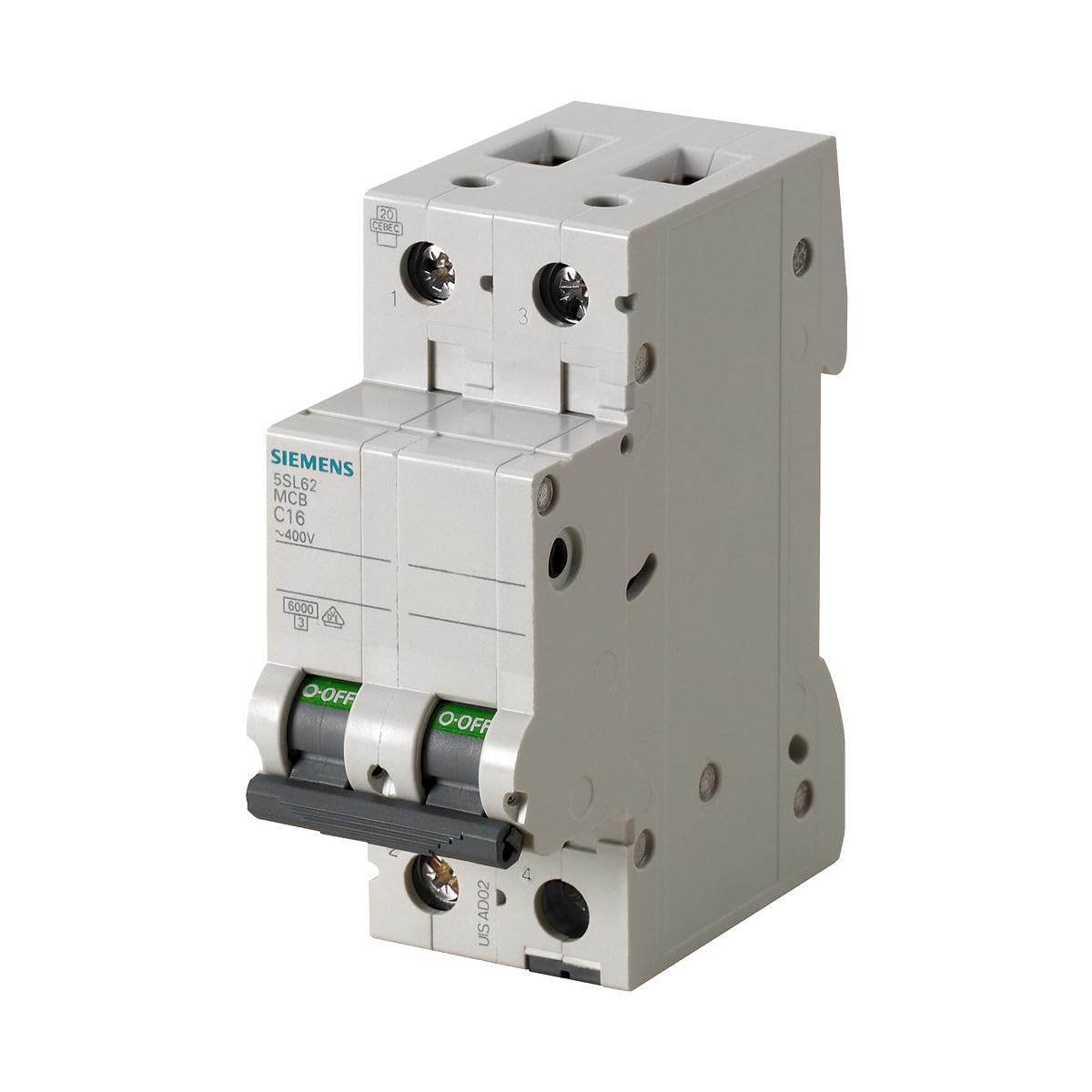 Siemens 5Sl6 – Automatico Magnetotermico 400 V 6 Ka 2 Poli B 6 A-image