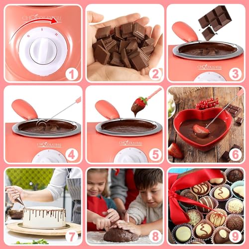 Olla eléctrica para derretir chocolate con accesorios no adhesivos miniatura 5