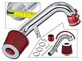 Rtunes Racing Short Ram Air Intake Kit + Filter Combo RED Compatible For 01-05 Honda Civic 1.7L