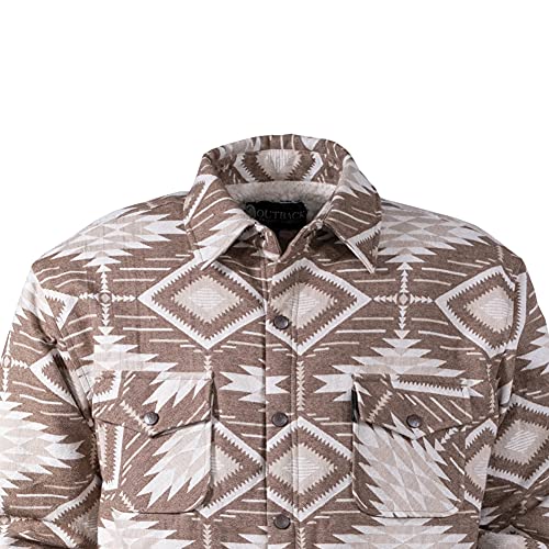Image of Outback Trading Company Men's Ronan 29761 Cotton Warm Outdoor Casual Western Berber Lined Snap Closure Long Sleeve Jacket