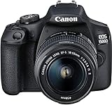 Canon EOS 1500D 24.1 Digital SLR Camera (Black) with EF S18-55 is II Lens