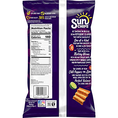 Sun Chips Multigrain Chips Chili Lime, 7 Oz #TOP1