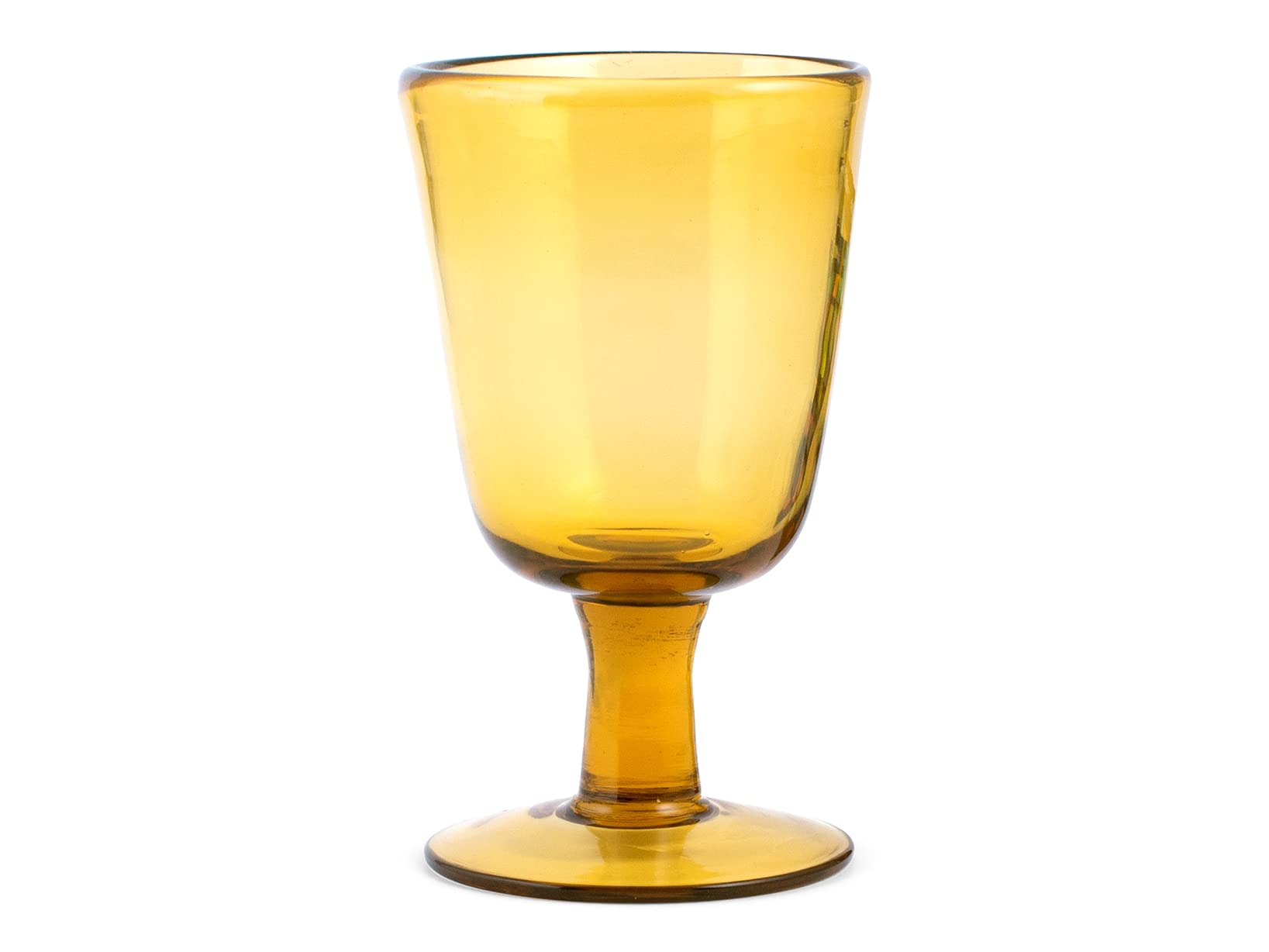 H&H 768873 Saturn Set of 6 Goblets, Glass, Amber, Cl28