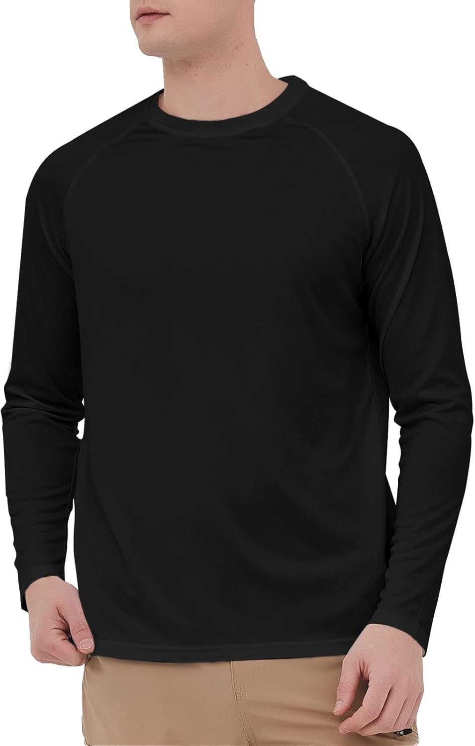 HYCOPROT Men's Rash Guard Shirts UPF 50+ Sun Protection Fishing Shirts for Men UV Long Sleeve Quick Dry Swim Shirt Running