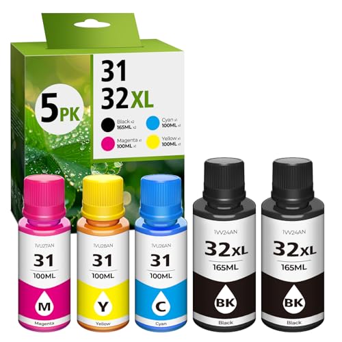 31 32XL Ink Bottle Set, Smart Tank 7602 5101 6001 651 Ink Refill...
