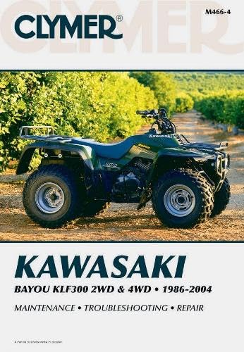 Kawasaki Bayou KLF300 2WD & 4WD Clymer Repair Manual