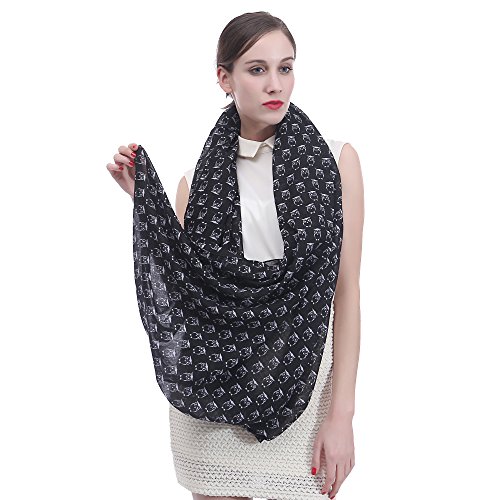 Lina & Lily Owl Print Women's Infinity Scarf Lightweight4