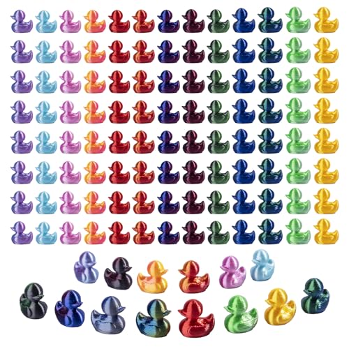 3D Printed 100pcs Mini Duck Figurines for Decoration