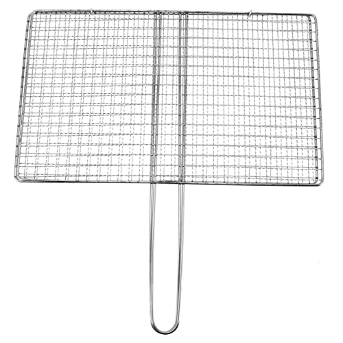 GAROZATION Grill Rack for Fish Vegetables Clip Style Grill Basket BBQ Tool Camping Grilling Accessory