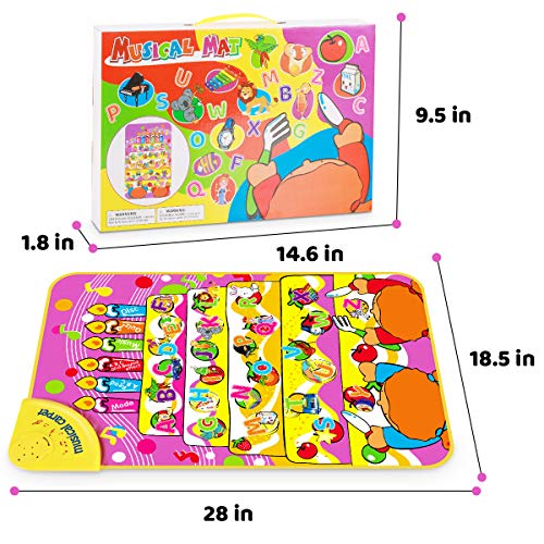 GIKPAL Alphabet Musical Toy Mat, “from A to Z” Learning Mat for Educational, Floor Play Mat with Quiz and Disc Modes for Babies and Toddlers - Thumbnail 7