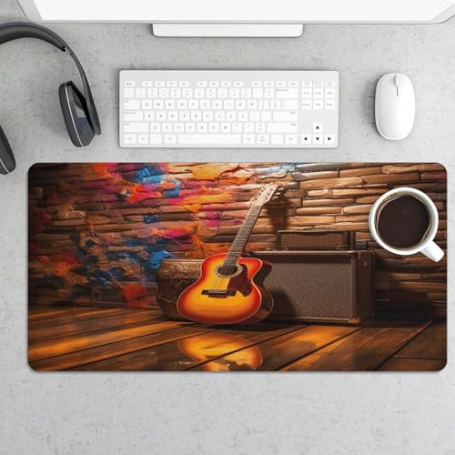 Pad de Escritorio Abstracto de Guitarra de Caucho Grande miniatura 5