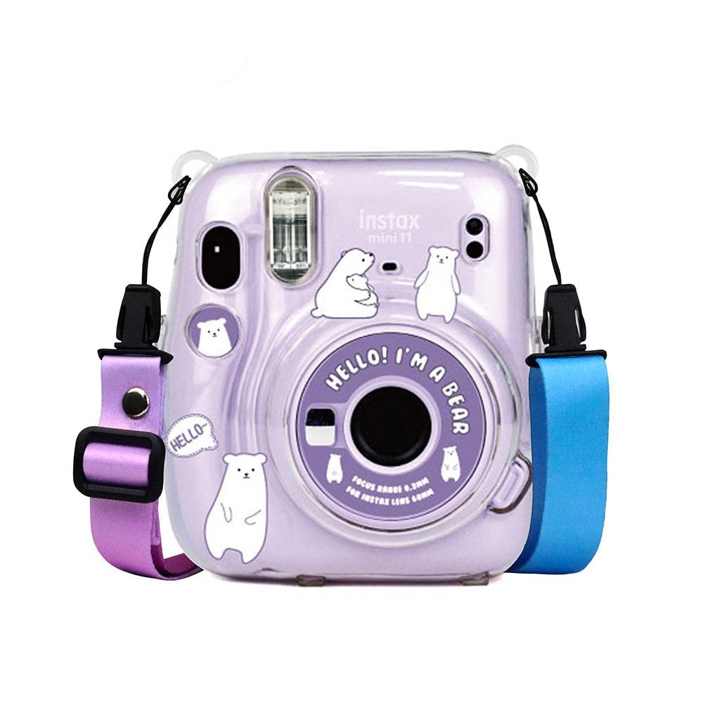 ZORBES® Instax Mini 11 Case Cover, Crystal Protective Camera Case for Fujifilm Instax Mini 11, with Flim Sheet Holder, Easy Install Shell Cover with Shoulder Strap for Intex Camera Mini 11 (case only (B0BVFHR925) Amazon Price History, Amazon Price Tracker