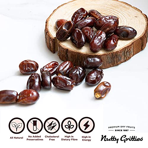 Image of Nutty Gritties Premium Dates - Omani (Khajoor) - 350g (Pack of 10 Eack Pack 35g)
