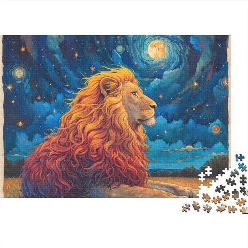 Puzzle 1000 pièces lion adulte grand format pour loisir créatif DIY