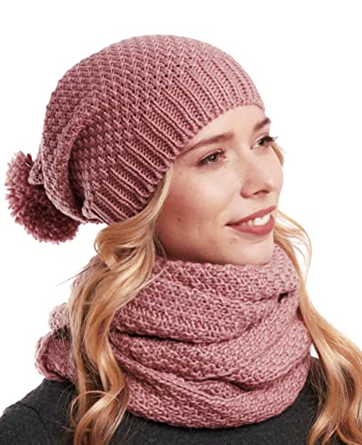 Hilltop Winter Kombi 2er Set aus Winter Schal und passender Strickmütze,...