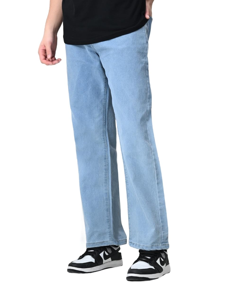 comfits Loose Fit Baggy Jeans, Sky Blue, Plain Denim-picture-47