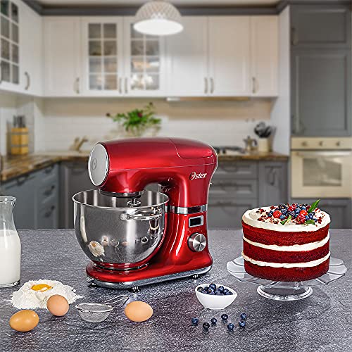 Oster Batedeira Planetária Digital, Bowl Inox, 5L, 110V, Vermelha, 1000W, OBAT911 glide