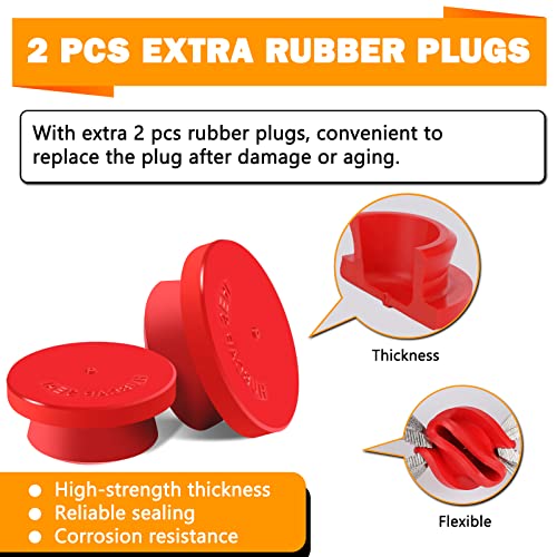 Cheemuii 343-4009 Trailer Hub Cap 2 Pcs 3434009 Aluminum Hubcaps For Trailer Axle With Extra 2 Pcs Rubber Plugs And Gaskets Replaces Stemco 343-4009 #TOP3