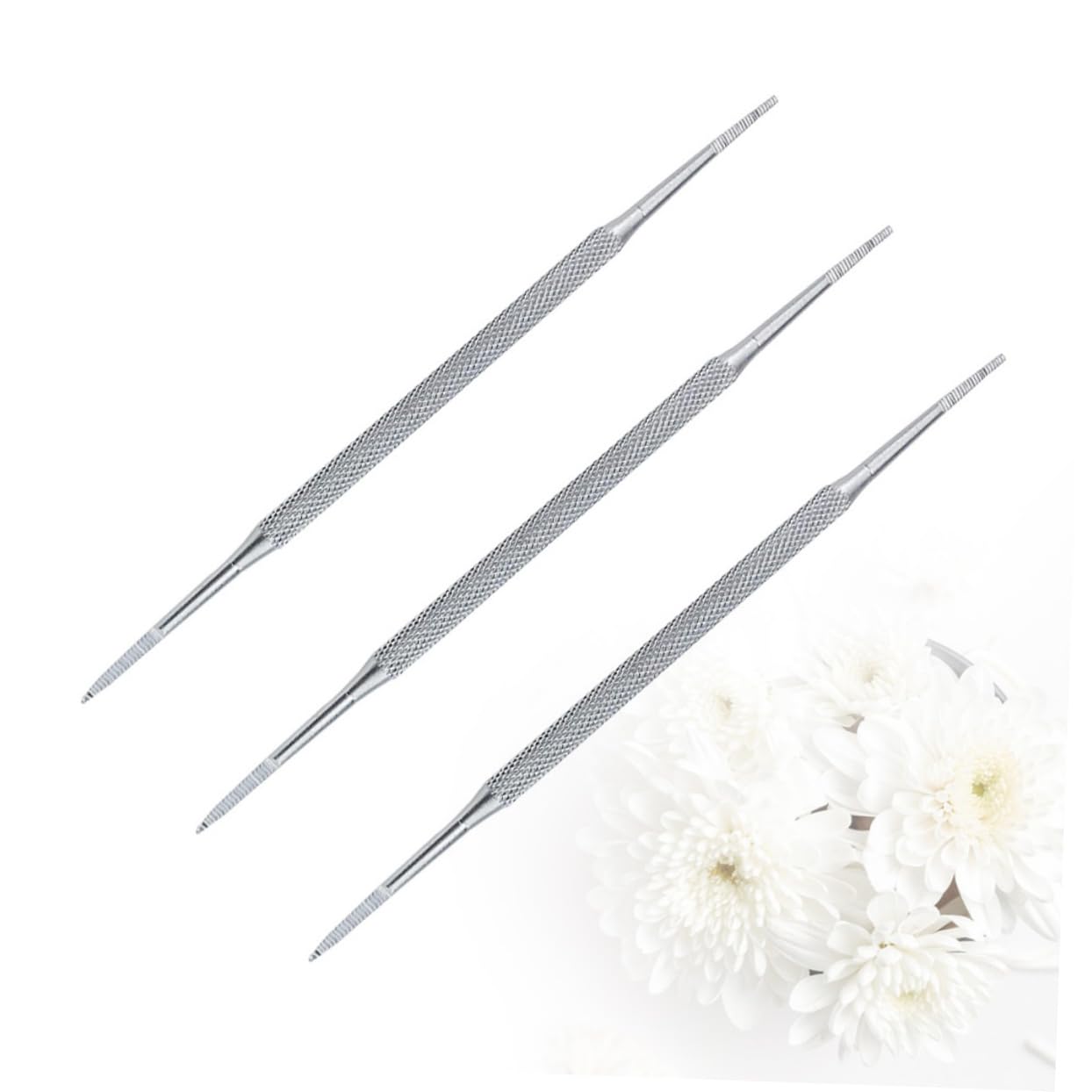 IWOWHERO 2sets Stainless Steel Nail Pusher Tool Ingrown Nail Removal Kit Double-sided Cuticle Spoon for Home Salon 3pcs*2