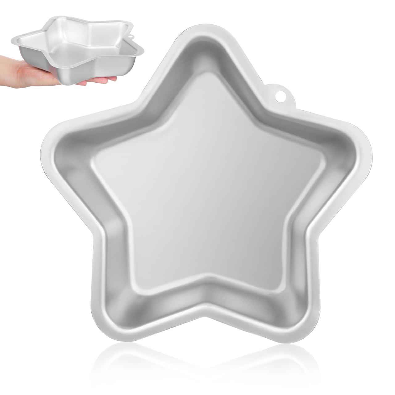 Hemoton Moule à gâteau en aluminium anti-adhésif en forme d'étoile à cinq branches de 22,9 cm pour décoration de gâteaux d'anniversaire, fête de mariage