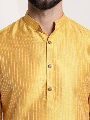 Image of SOJANYA (Since 1958 Men's Silk Blend Kurta and Pyjama with Nehru Jacket
