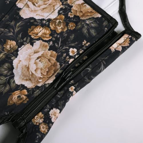 Image of Scarlet Darkness Women's Renaissance Corset Tops Floral Boned Bodice