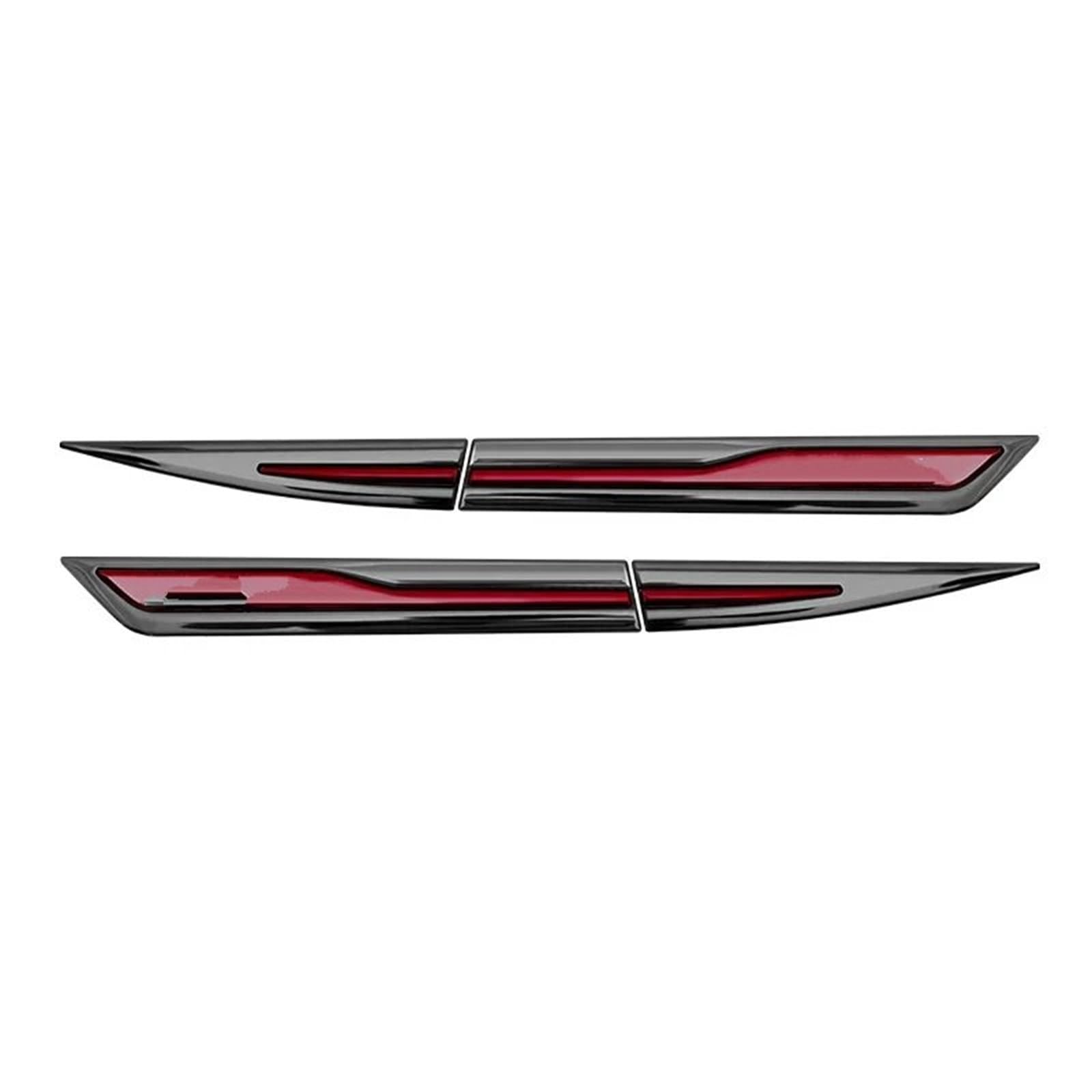 Car Side Wing Trim Stickers Emblem Trim Styling Fit for Seat Leon Mk1 Mk2 Mk3 Mk4 Style Car Side Wing Fender Decals(Red)