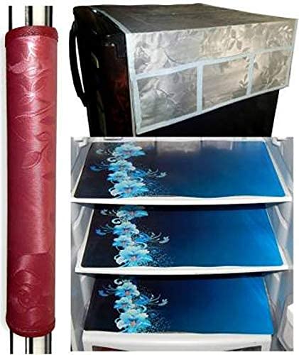 MANUFACTORY Decorative Kitchen Combo Fridge Top Cover (21 X 39 Inches), Fridge Handle Covers (12 X 6 Inches)+ 4 Fridge Mats (11 X 17 Inches), 6 Piece Set (Fridge Combo 77) MANUFACTORY Decorative Kitchen Combo Fridge Top Cover (21 X 39 Inches), Fridge Handle Covers (12 X 6 Inches)+ 4 Fridge Mats (11 X 17 Inches), 6 Piece Set (Fridge Combo 77)