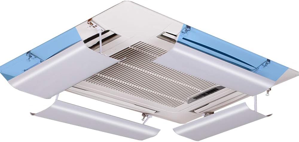 ERSINIAN Air Conditioner Deflector For Ceiling Central Air Conditioning, Prevent The Air From Blowing Straight, Angle Adjustable, Suitable For 54-84cm, Lightweight Plastic Material