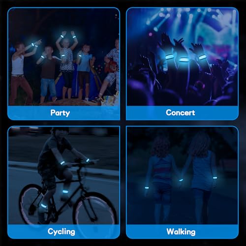 6 Stück LED Armbänder, LED Leuchtarmbänder, grüne LED Armbänder, Kinder grün - Bild 21 von 43