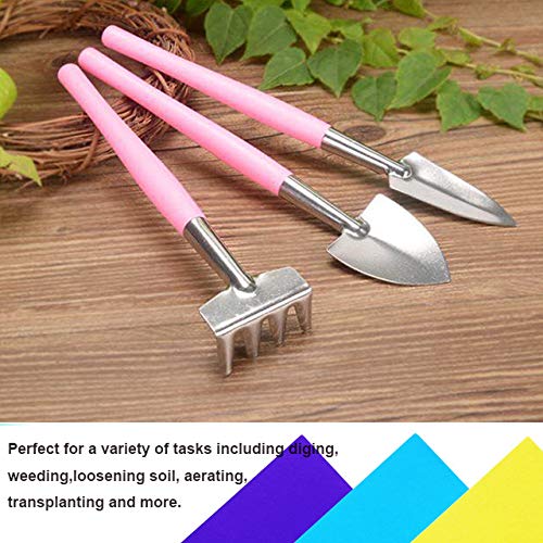 Wesdxc56 18 Pieces Succulent Plants Tools, Mini Garden Hand Tools Set Transplanting Tools Miniature Planting Gardening Tool Set for Indoor Miniature Fairy Garden Plant Care