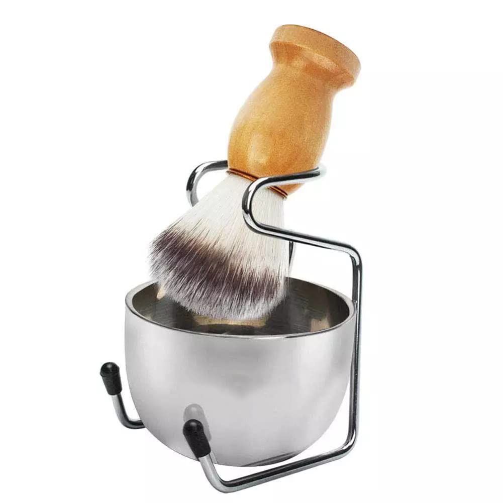 Porta-rasoio Pratico supporto for pennello da uomo for rasoio, portasapone alla moda, portapennello da barba, kit pennello da barba con setole di cinghiale naturale maschile