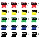 AOUTACC 20 Pack CPR Face Shield Mask, Keychain Mask Disposable Emergency Kit CPR Face Shields Pocket Mask for First Aid Cardiac Resuscitation Training