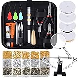 hacer joyas alambre Gran herramienta de artesanía: nuestros suministros para la fabricación de joyas son una excelente herramienta de mano, ya que se pueden usar para hacer una variedad de productos hechos a mano, adecuados para hacer pulseras, collares y otras artesanías, etc.