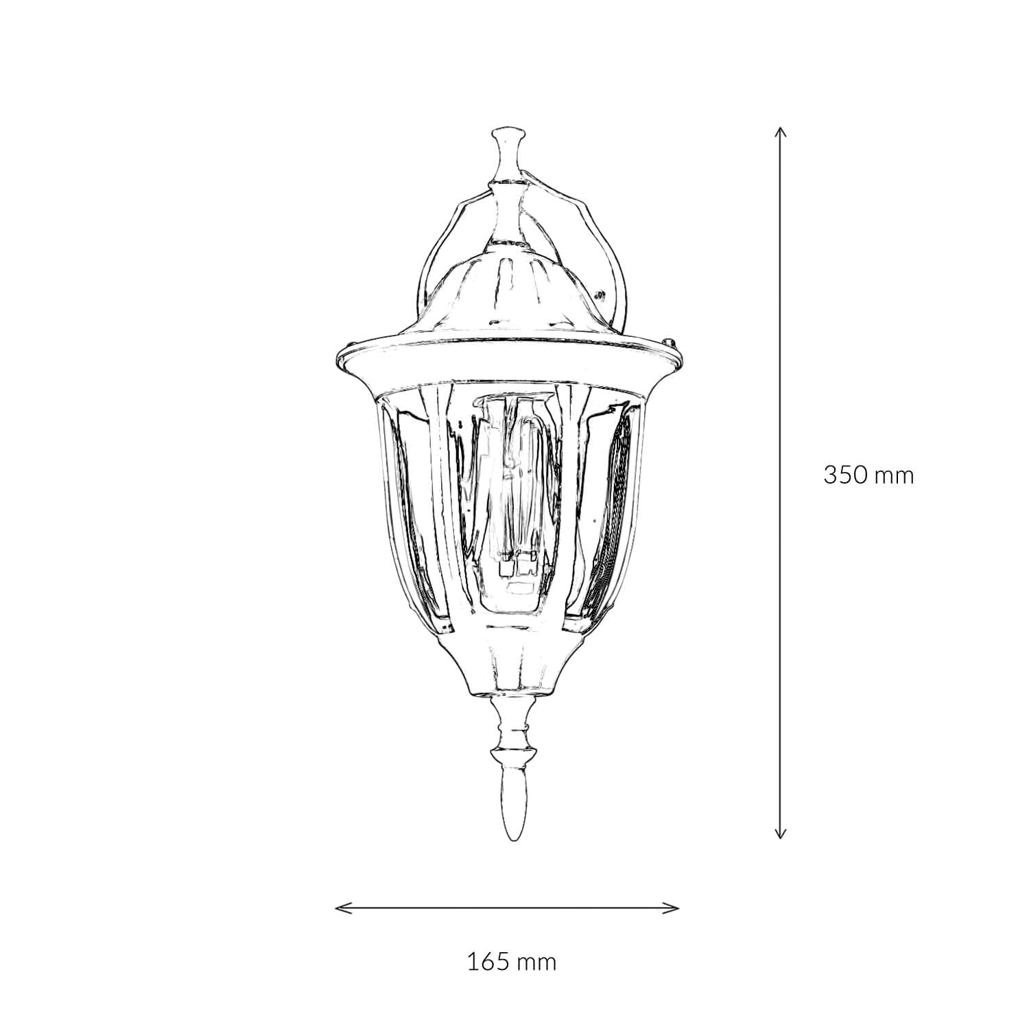 Licht-Erlebnisse MILANO Aplique exterior rústico de estilo campestre en color cobre antiguo IP44 Lámpara de pared E27 Farol ideal para Patio Jardín