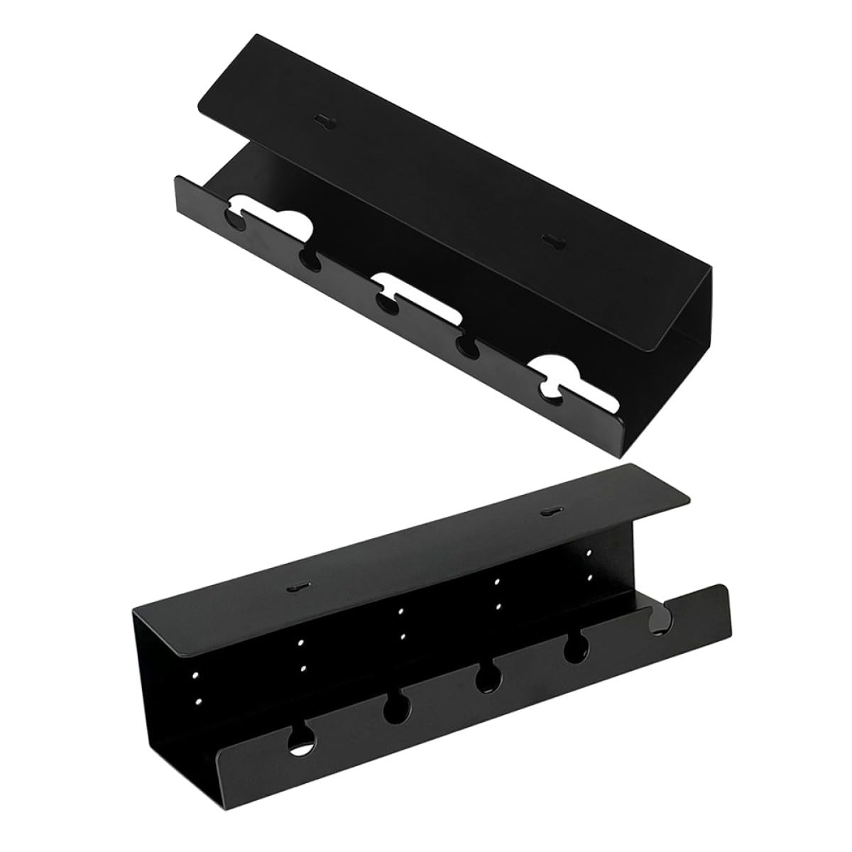 PRETYZOOM Organizador de Cables para Escritorio de 2 Piezas Estante Resistente Ps, Capacidad Grande y Múltiples Compartimentos para Gestión Debajo del Escritorio en Oficina o Estudio