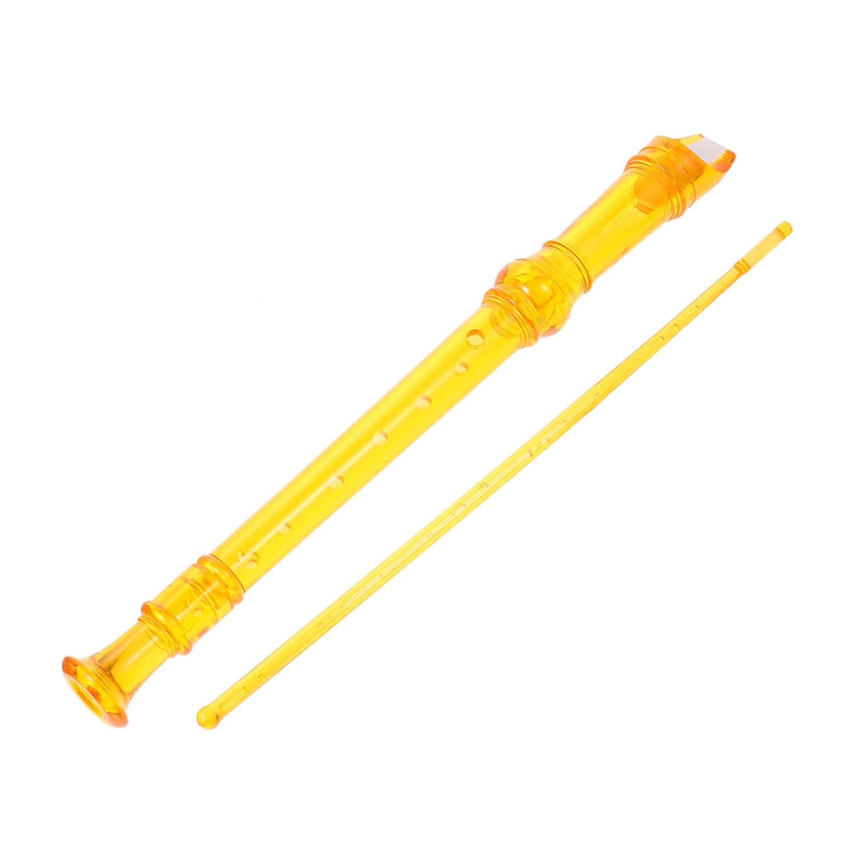 FAVOMOTO Beginner Kids Clarinet 8-hole Student Soprano Recorder Orange Wind Instrument Practice Clarinet Toy Perfect Present