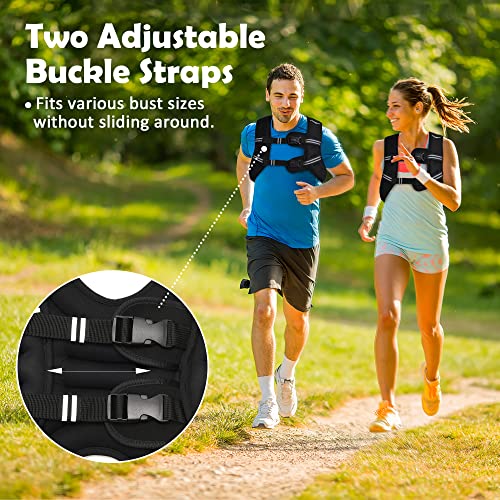 Pacearth Weighted Vest Plus Size With Ankle/Wrist Weights 6 Lbs Adjustable Body Weight Vest With Reflective Stripe Workout Equipment For Strength Training, Walking, Running For Men Women #TOP3