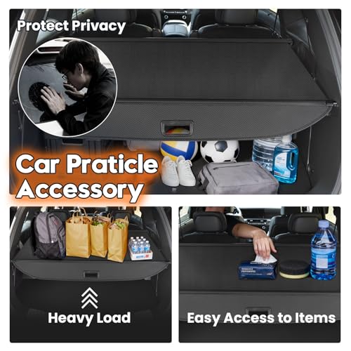 Image of Powerty Cargo Cover for 2026 Hyundai Palisade LX3, Carbon Fiber