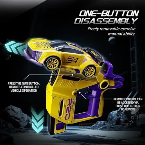 Image of MiniExplorer RC Battle Car for Kids 3-12 Years, Remote Control Car with 2 Player Shooting Game, Rechargeable Toy Car with Flip Action, RC Cars for Boys Girls, Birthday Gift